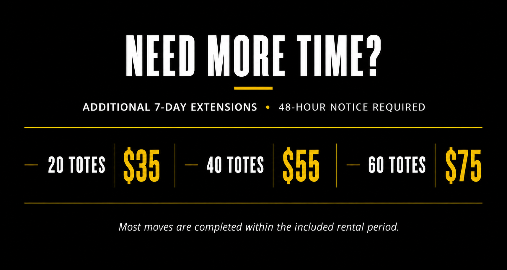 Need More Time?